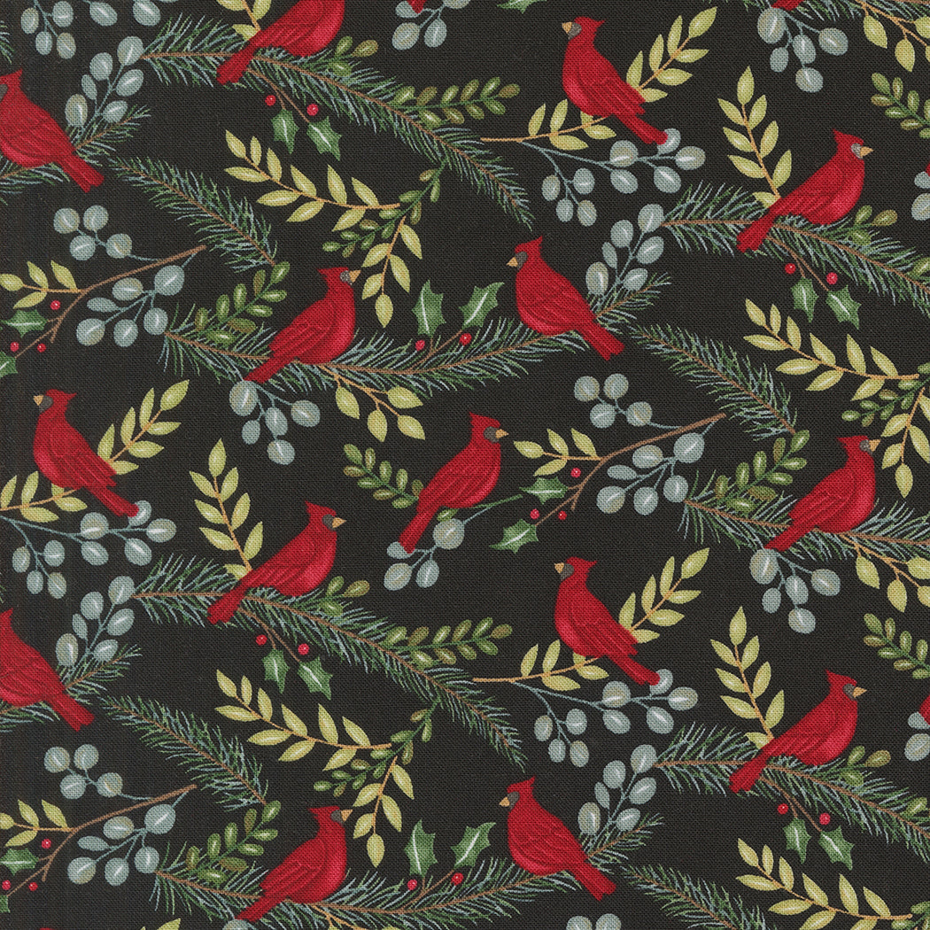 Winter Friends by Deb Strain Black Charcoal Red