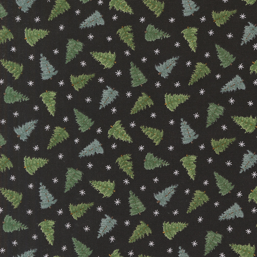 Winter Friends by Deb Strain Snowy White Navy Pine