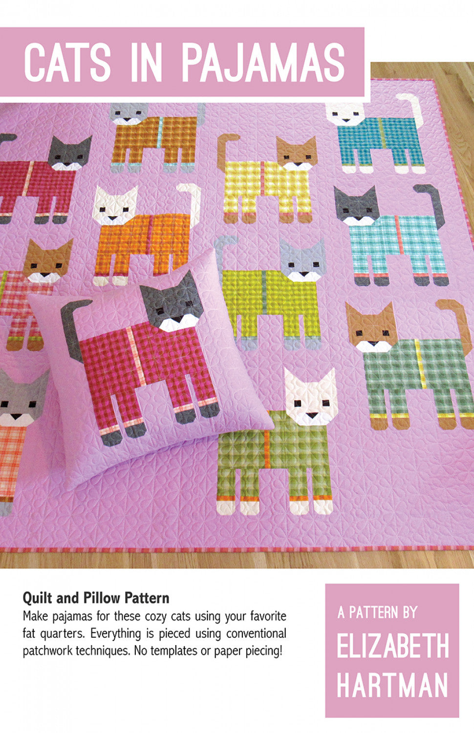 Cats in Pajamas af Elizabeth Hartman (trykt mønster)