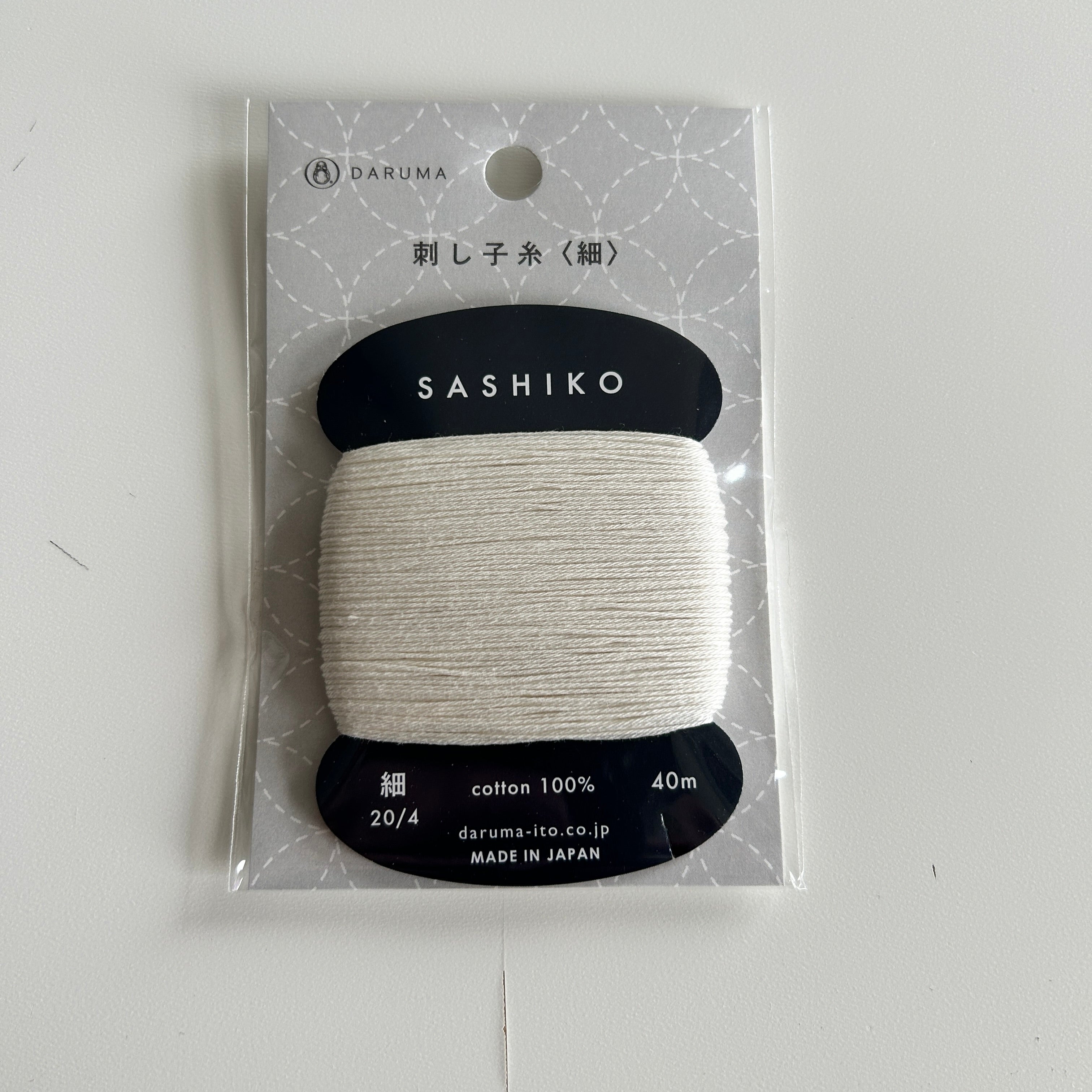 Daruma Sashiko tråd 202 Ecru (40m)