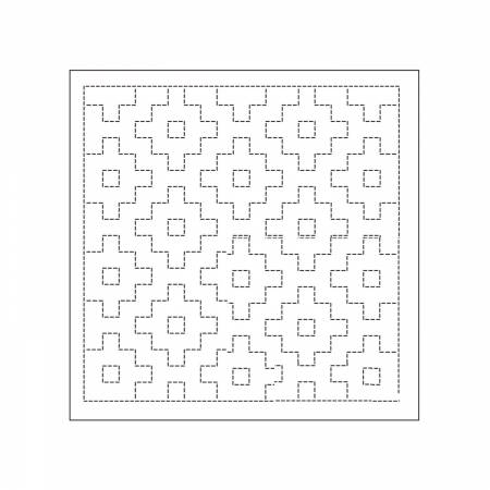 Sashiko sampler Kaki No-hana hvid