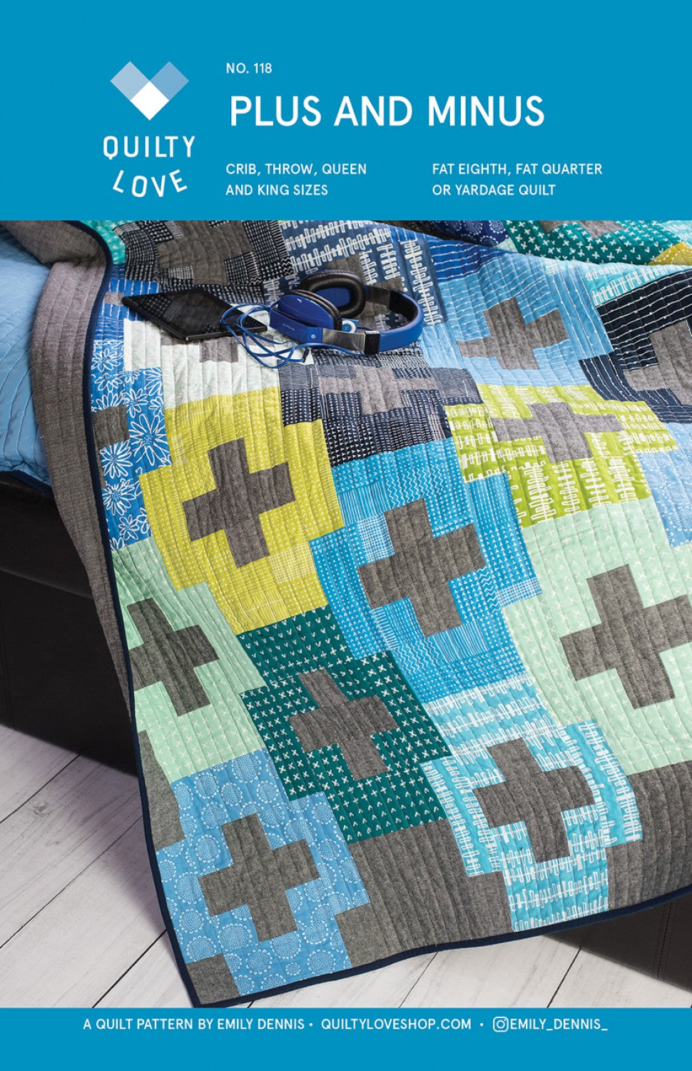 Plus and Minus Quilt (trykt mønster)
