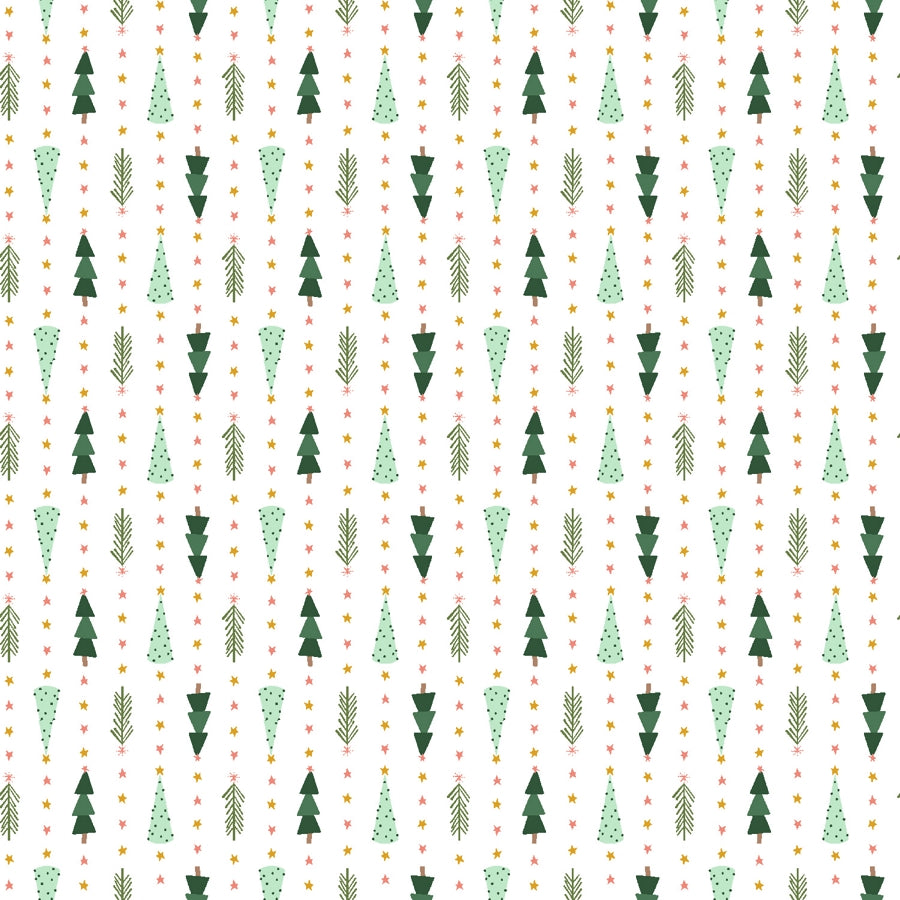 Juletræer Christmas Lane fat quarter