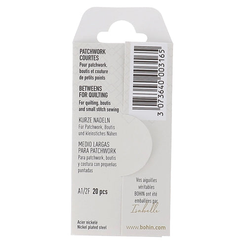 Bohin Between quilte nåle nr 6 (20 stk)