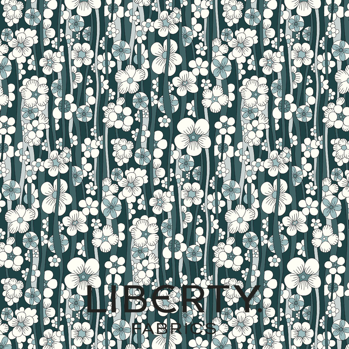 Arthur's Garden Floral Waterfall Liberty Fabric