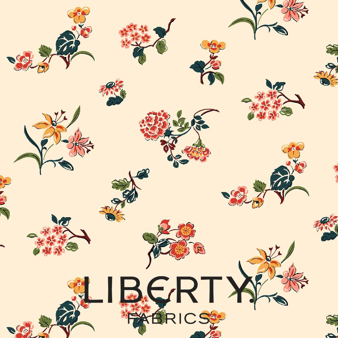 Arthur's Garden Tumbling Posies Liberty Fabric