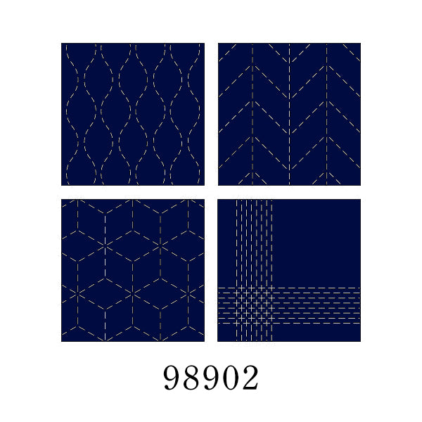 Sashiko Hidamari Coaster No 2 4 stk (Flere farver)