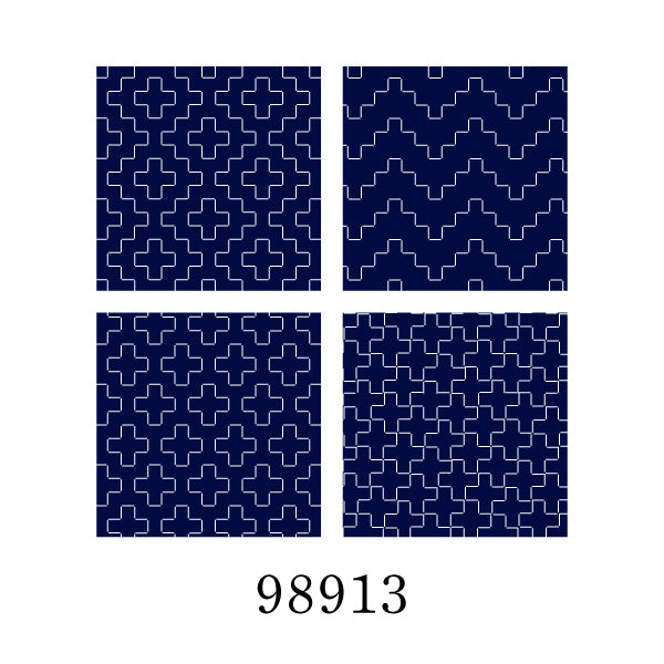 Sashiko Hidamari Coaster No 4 4 stk (Flere farver)