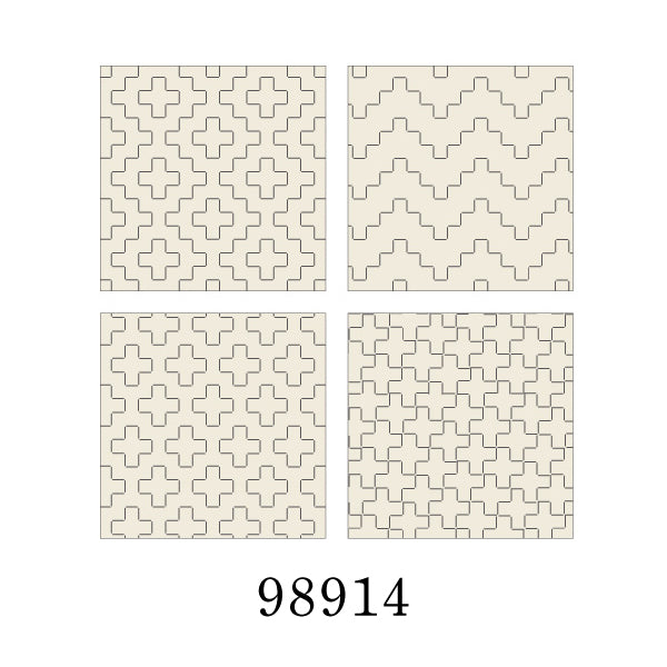 Sashiko Hidamari Coaster No 4 4 stk (Flere farver)