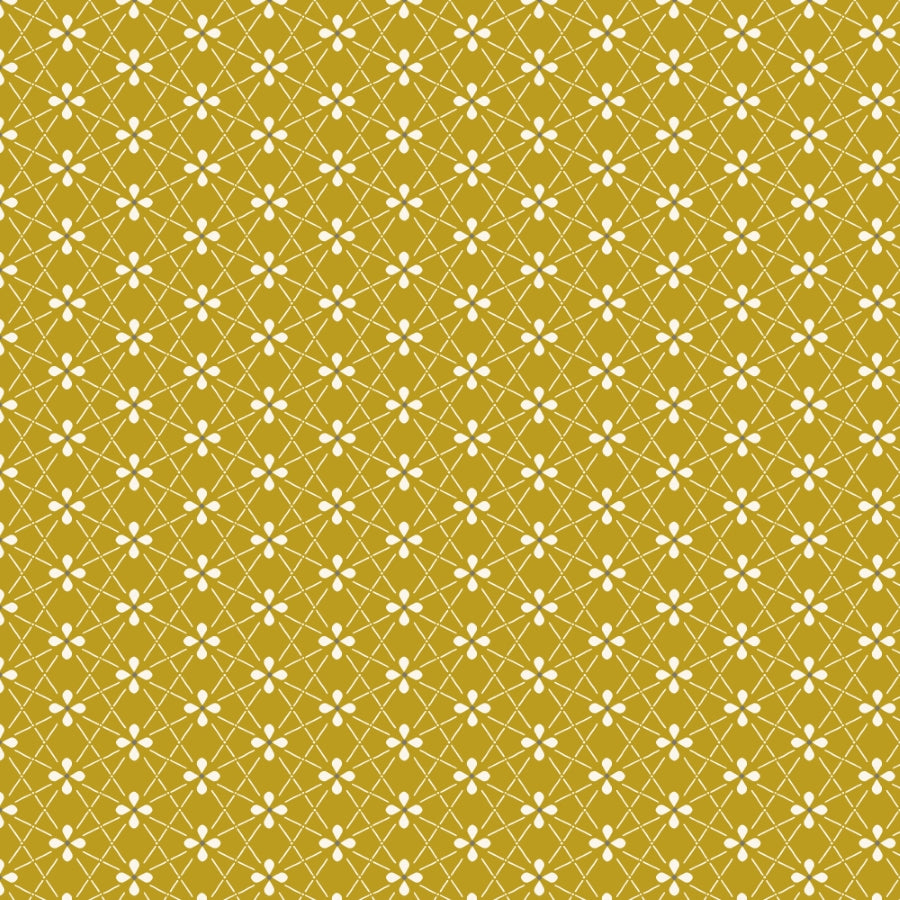 Blooming Weave Gold Gideon Creek Cloud9 Fabrics