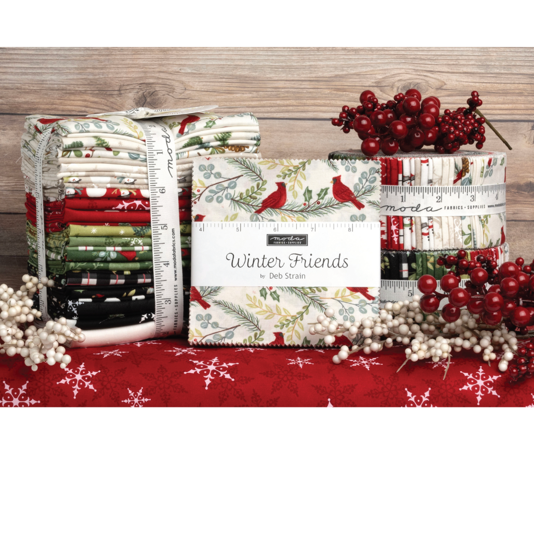 Winter Friends by Deb Strain Fat quarter bundt Rød (7 stk)