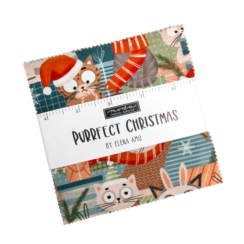 Purrfect Christmas af Elena Amo charm pack