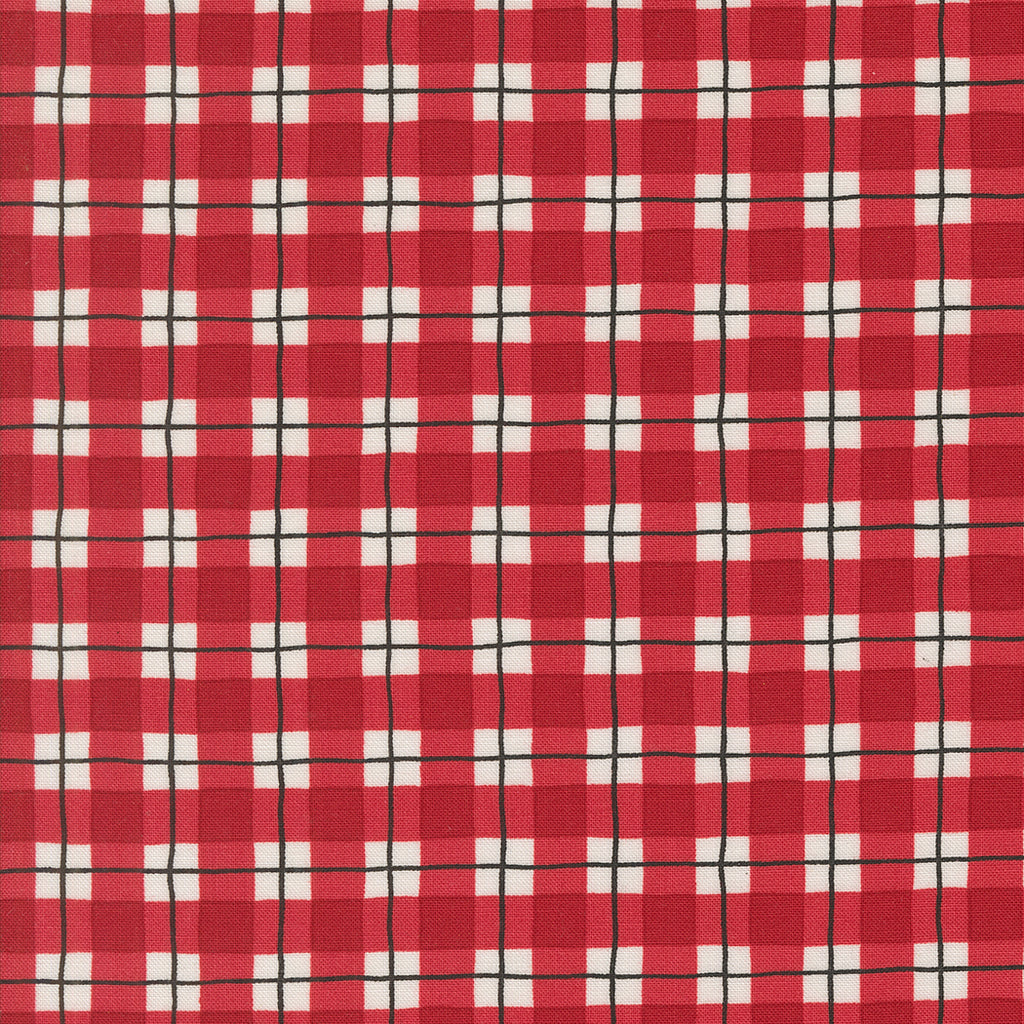 Winter Friends by Deb Strain Plaid Red Berry