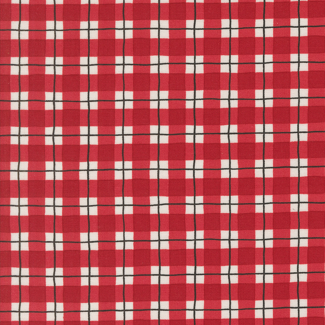 Winter Friends by Deb Strain Plaid Red Berry