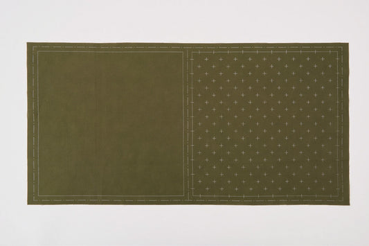 Sashiko sampler Hidamari Krydser (khaki)