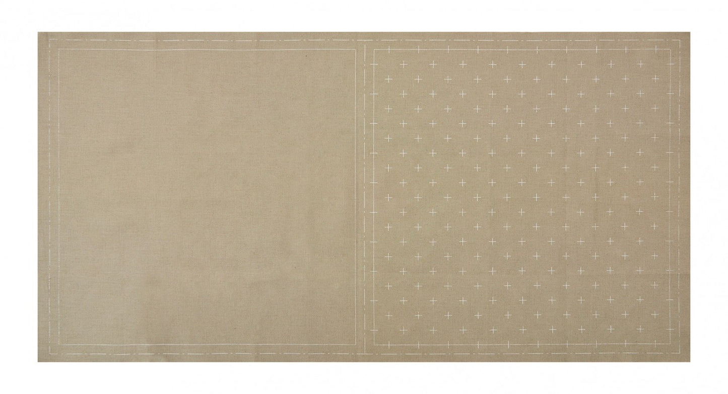 Sashiko sampler Hidamari Krydser (Sand)