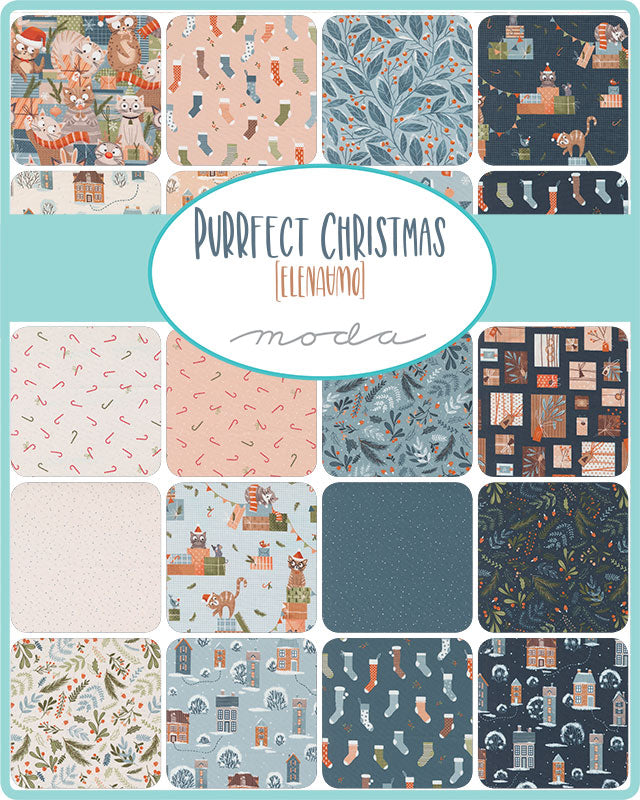 Purrfect Christmas af Elena Amo charm pack