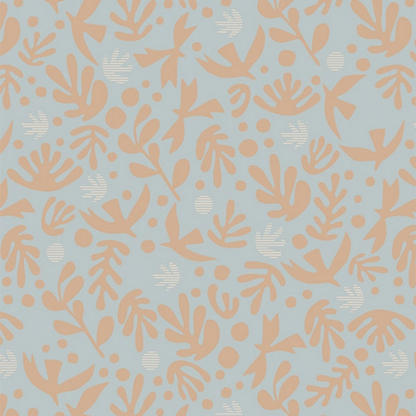Boho Birds Glacier 205 Duval by Suzy Quilts fat quarter