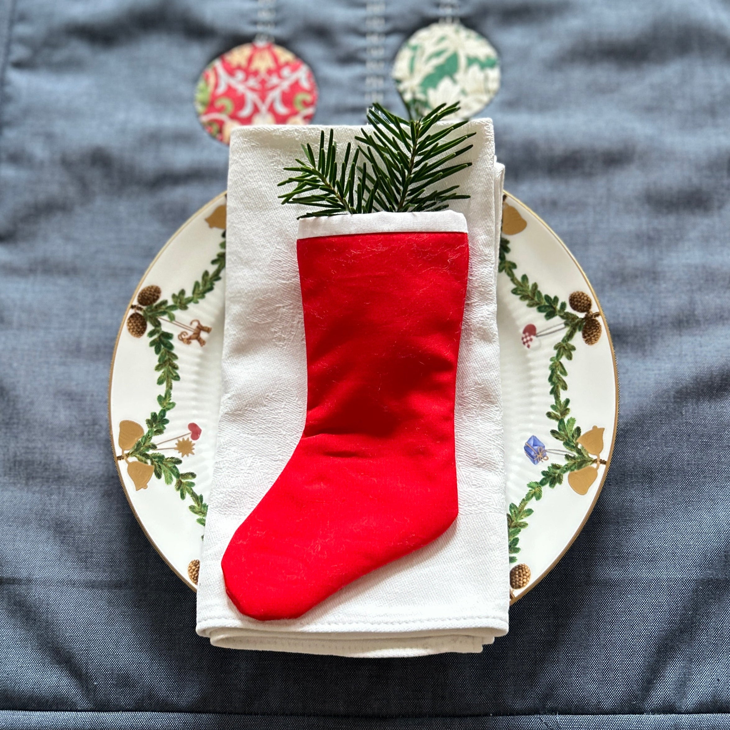 Skableon til julesok (PDF mønster)