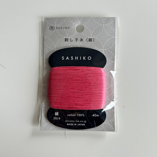 Daruma Sashiko tråd 222 pink (40m)
