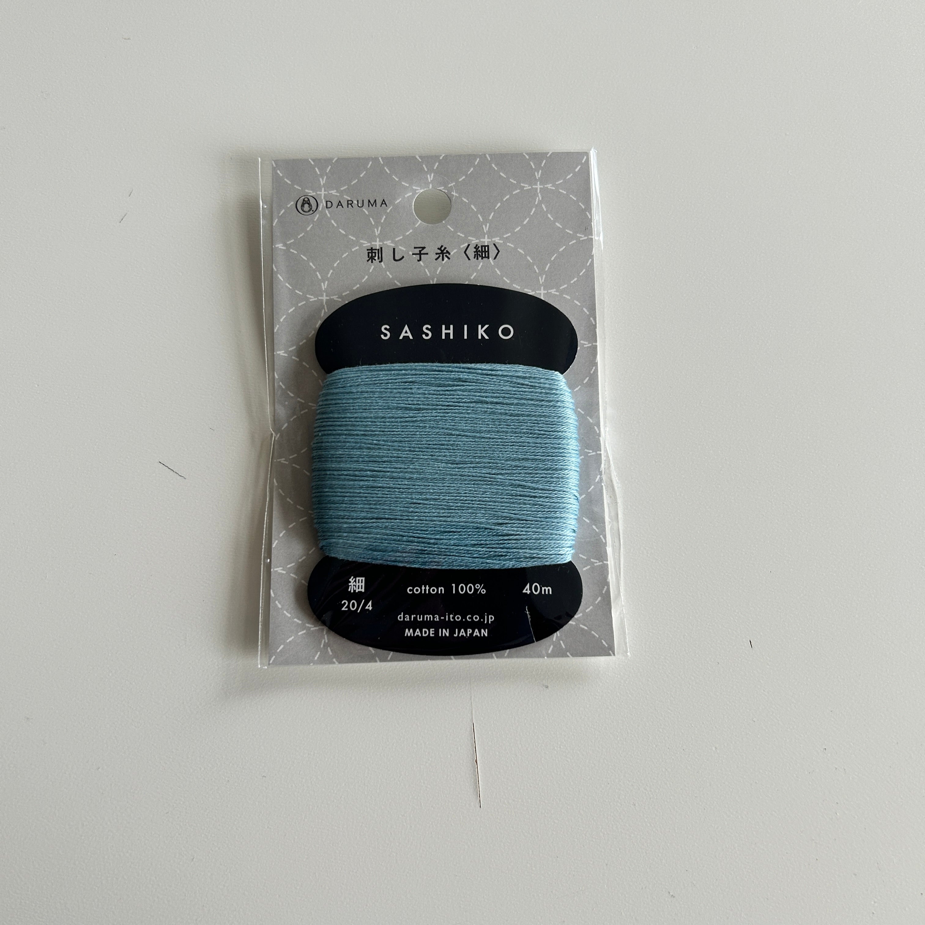 Daruma Sashiko tråd 226 Baby blå (40m)
