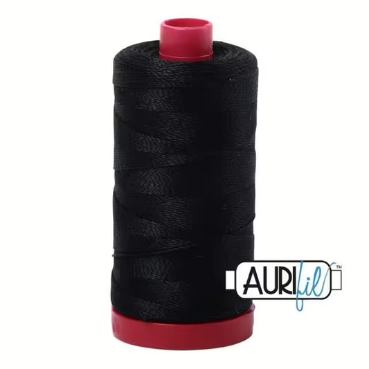 Aurifil 12wt Black 2692