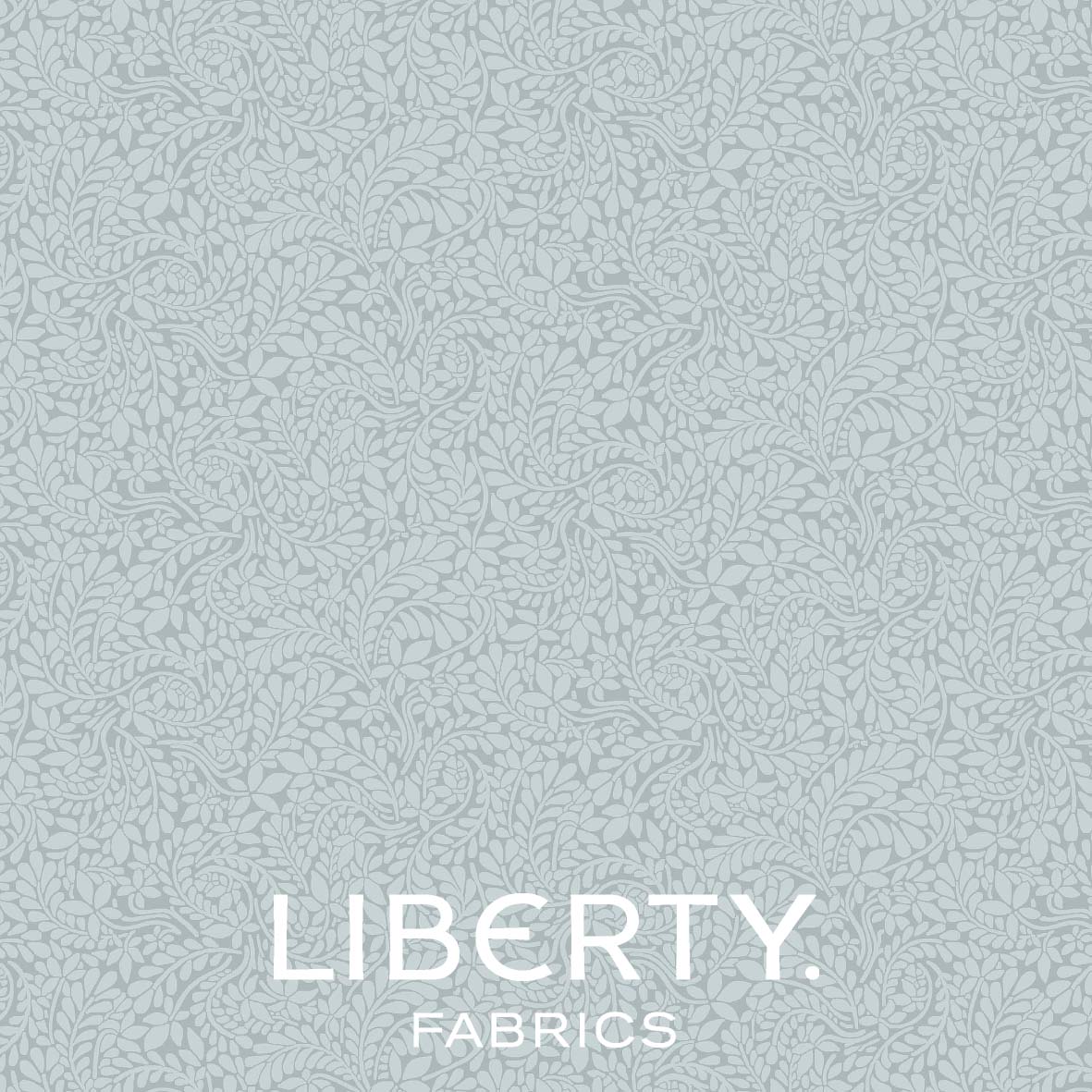 York Fern fra Liberty Fabric Misty Blue