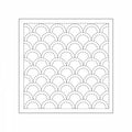 Sashiko sampler Seikaiha hvid