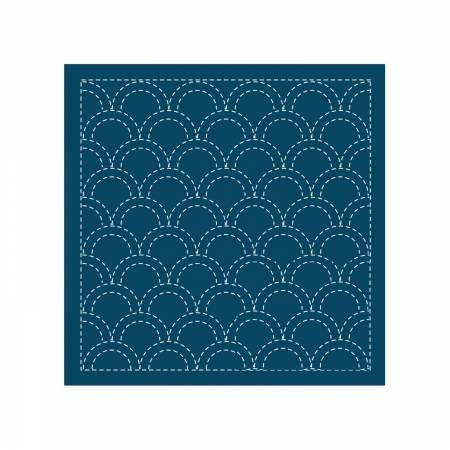 Sashiko sampler Seikaihana blå