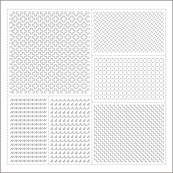Daruma Sashiko Sampler Piecework A