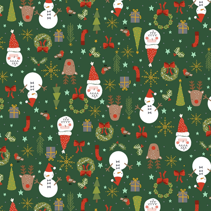 Christmas Lane Julebundt ( 8 fat quartere)