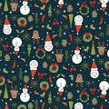 Julemænd (blå)  Christmas Lane fat quarter fat quarter