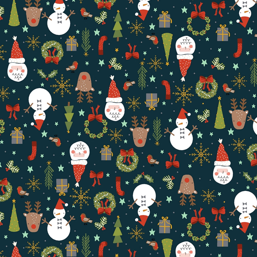 Christmas Lane Julebundt ( 8 fat quartere)