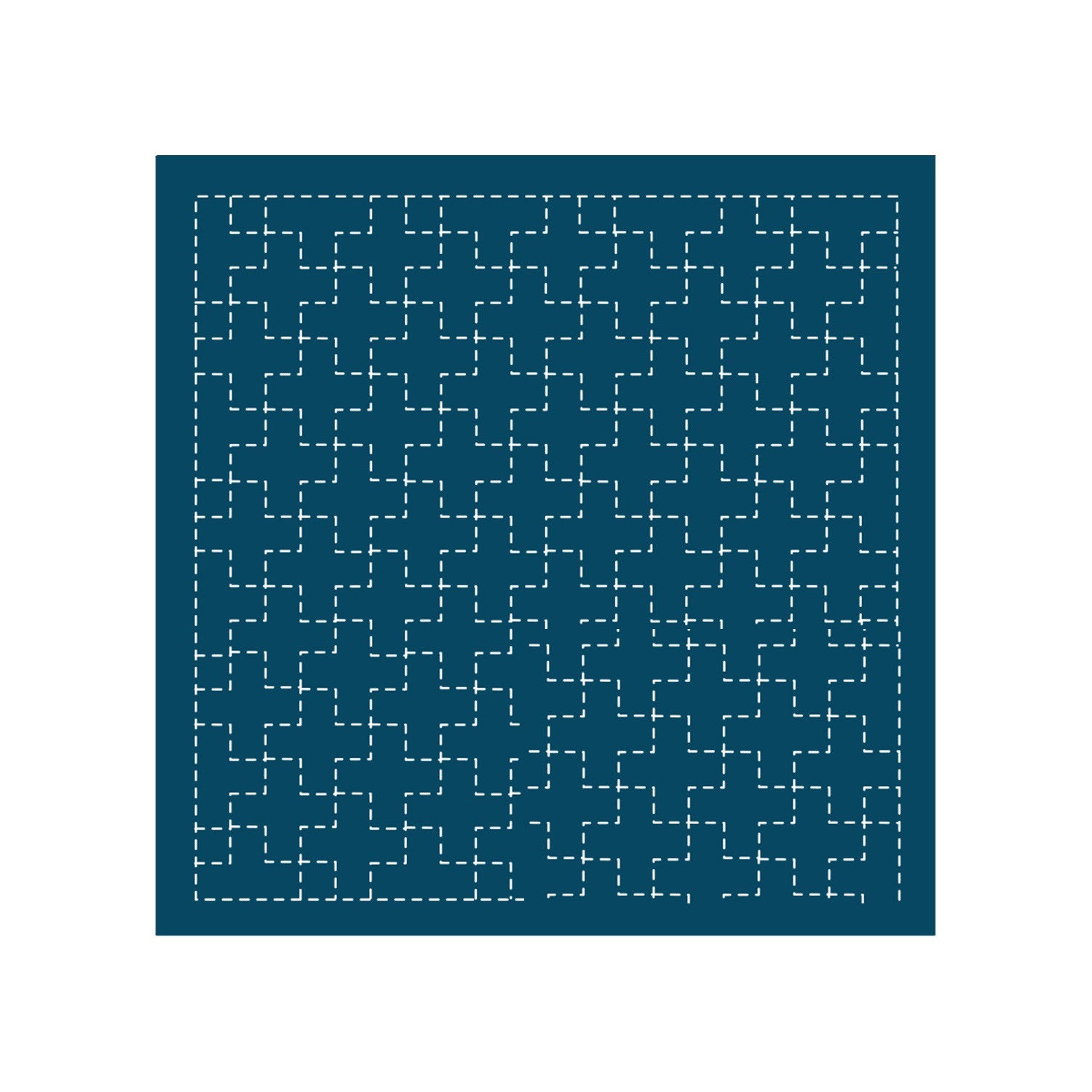 Sashiko sampler Juji-tsunagi Blå