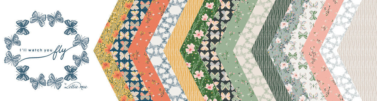 Delicate Bloom Old Rose I'll watch you fly by  Cotton and Steel fat quarter