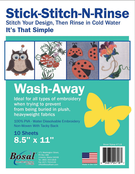 Bosal Stick-Stitch 'n Rinse