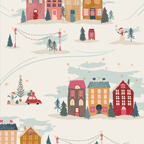 Christmastide Town Art Gallery Fabric