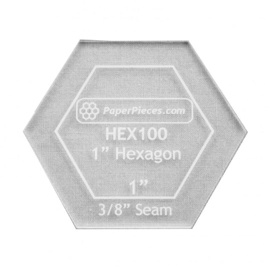 Hexagon akryl skabelon 1"