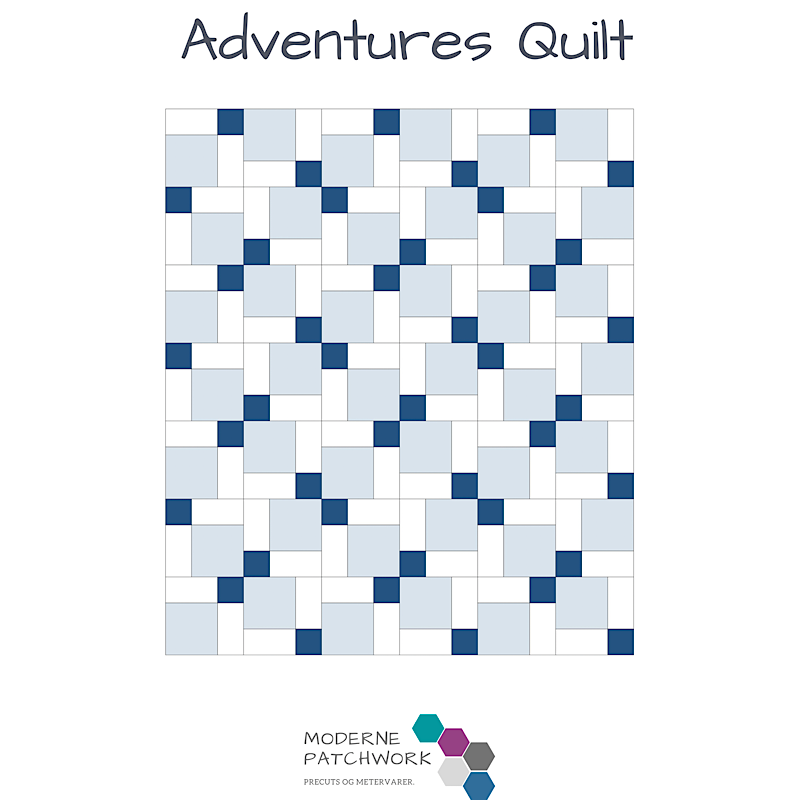 Learning Adventure Patchwork Mønster Adventure Quilt (pdf-mønster) – Moderne Patchwork